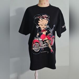 NWT Betty Boop Cream Open-Back Graphic Tank Top